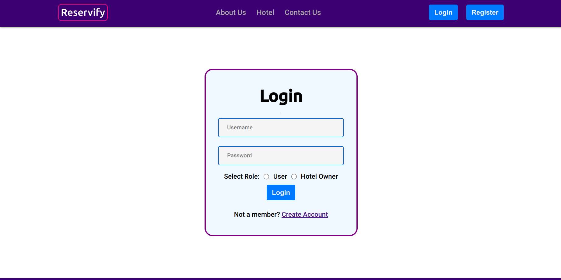 Login Page