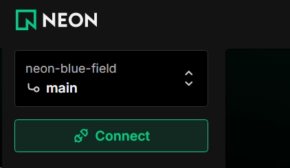 打开 Neon 数据库连接面板