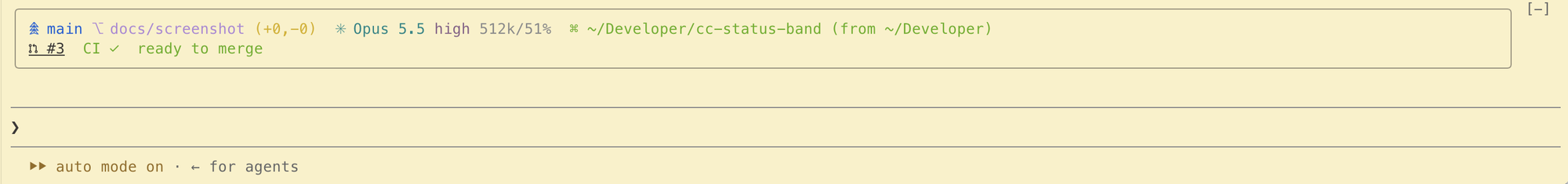 Status Band once the PR is ready to merge