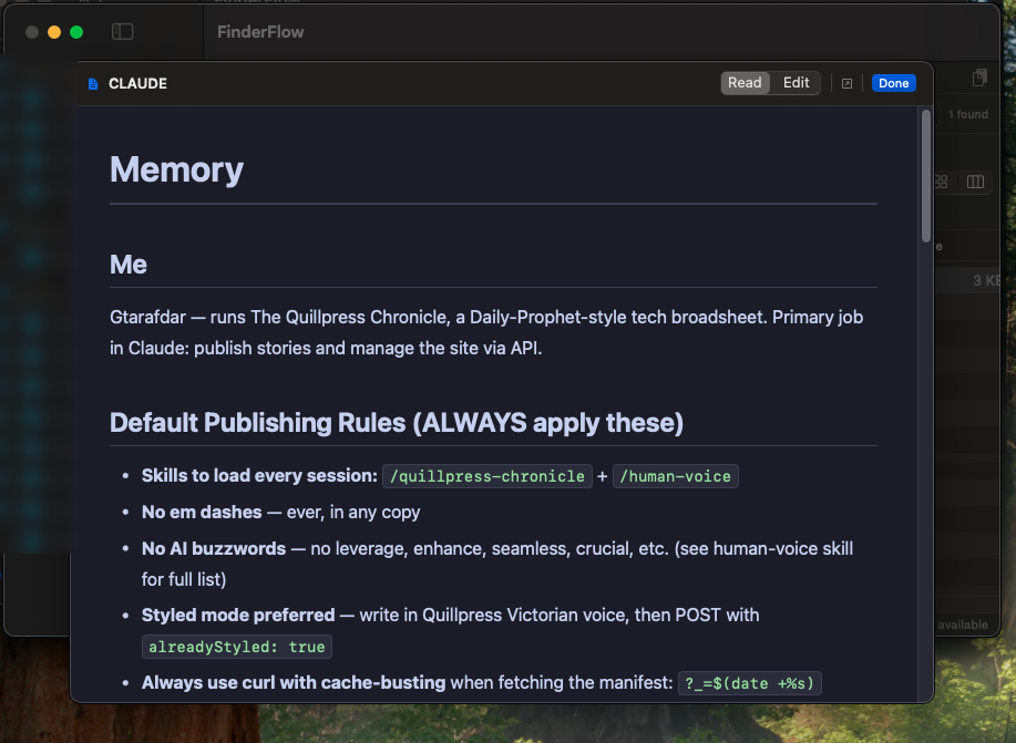 Markdown reader