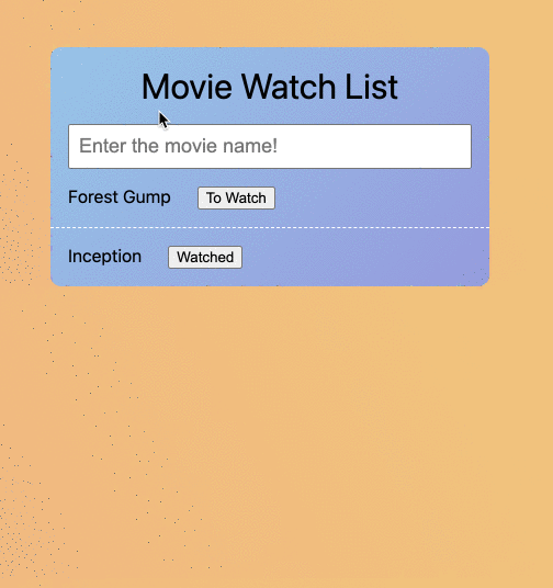 Movie Watch List App