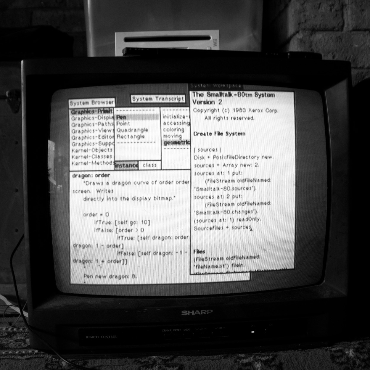 Screenshot from a Wii and CRT TV