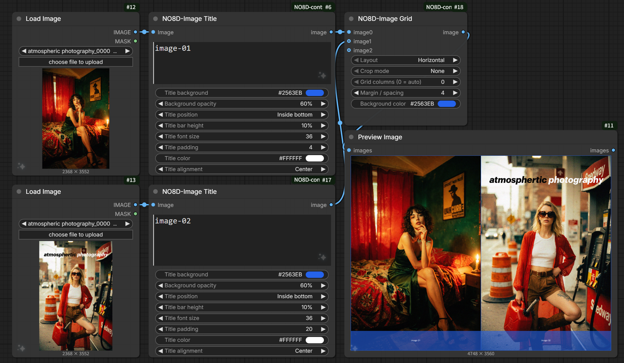 NO8D Image Title and Image Grid