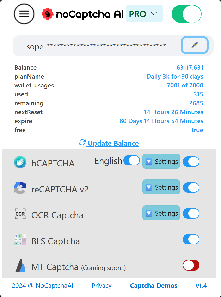 noCaptchaAi CAPTCHA Solver for Firefox screenshot 