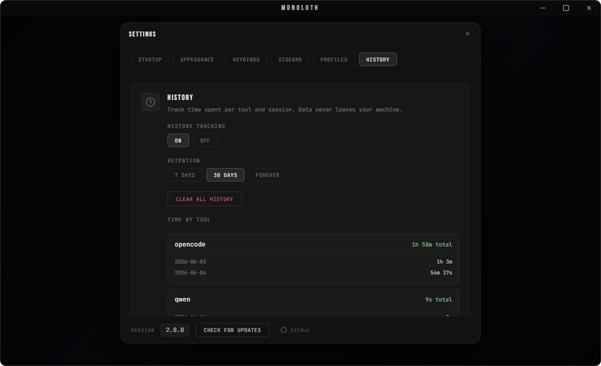 Session logs tab