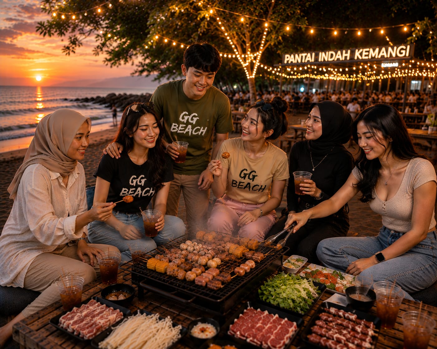 BBQ GG Beach di Pantai Indah Kemangi