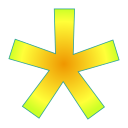 Project Icon: A star with color gradient from the orange center over yellow to the yellow-lime tips