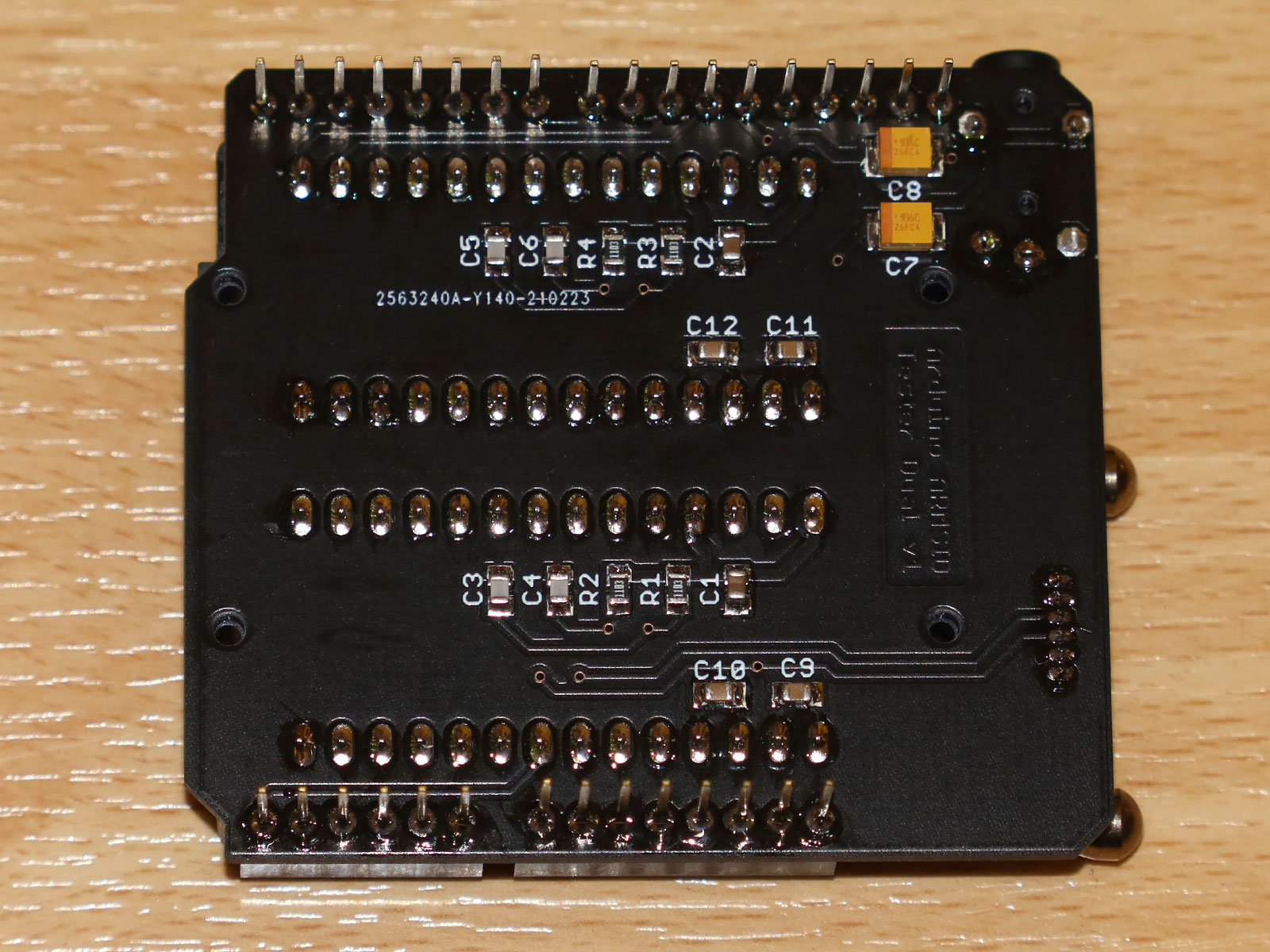 Arduino ARMSID configurator shield from back side