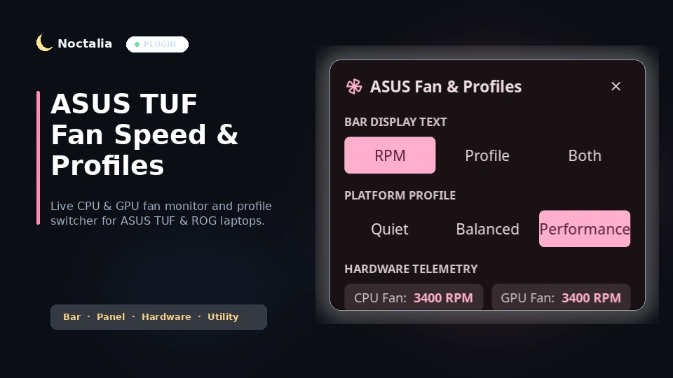 ASUS TUF Fan Speed and Profile Switcher