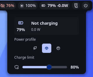 Battery & Power Management widget and panel