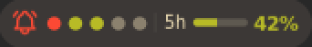 Bar widget with one account