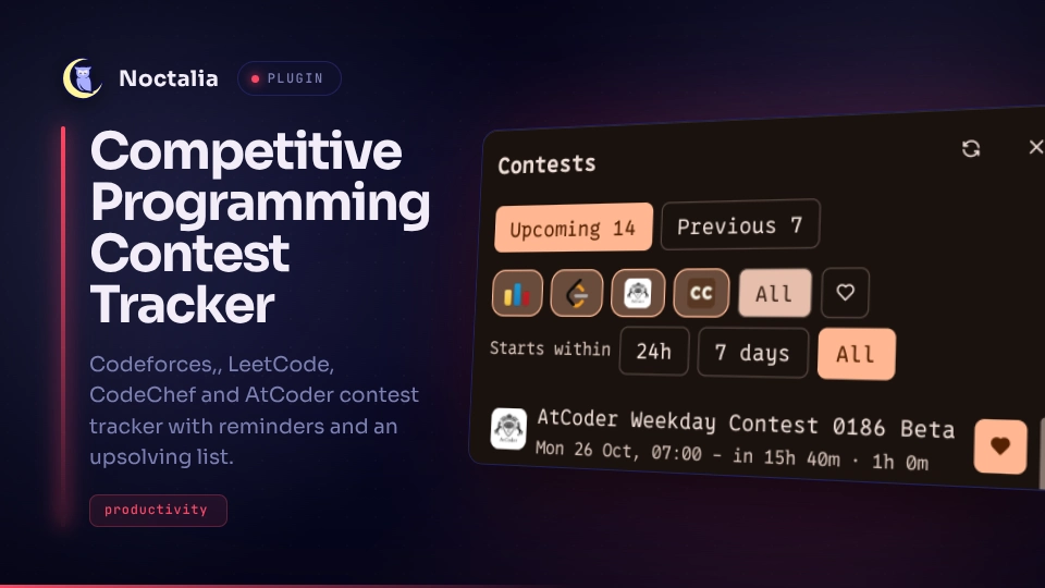 Competitive Programming Contest Tracker