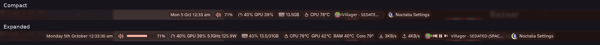 Fresh bundle instances in compact and expanded states