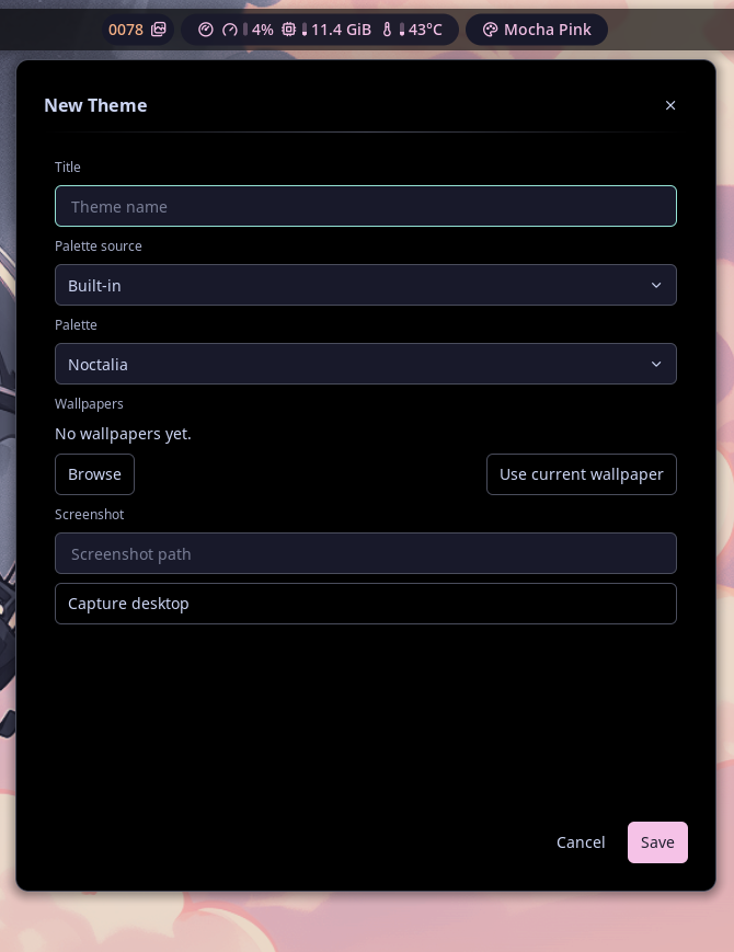 Theme editor