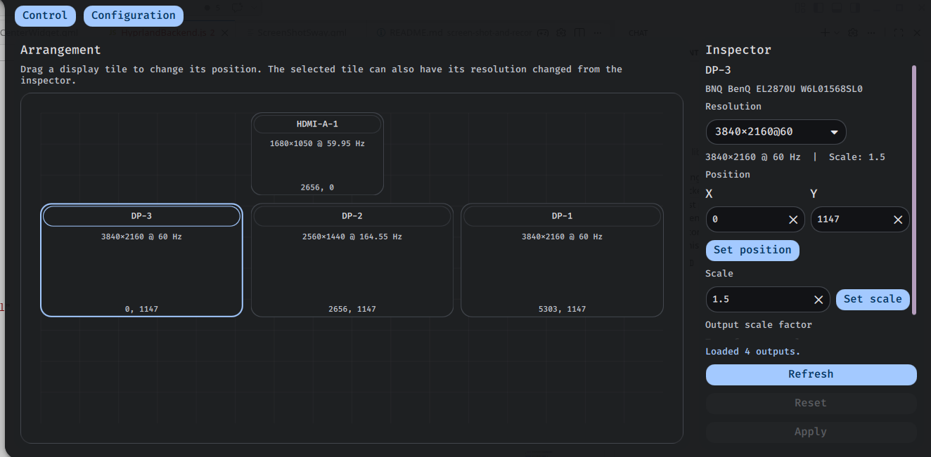 Monitor Layout