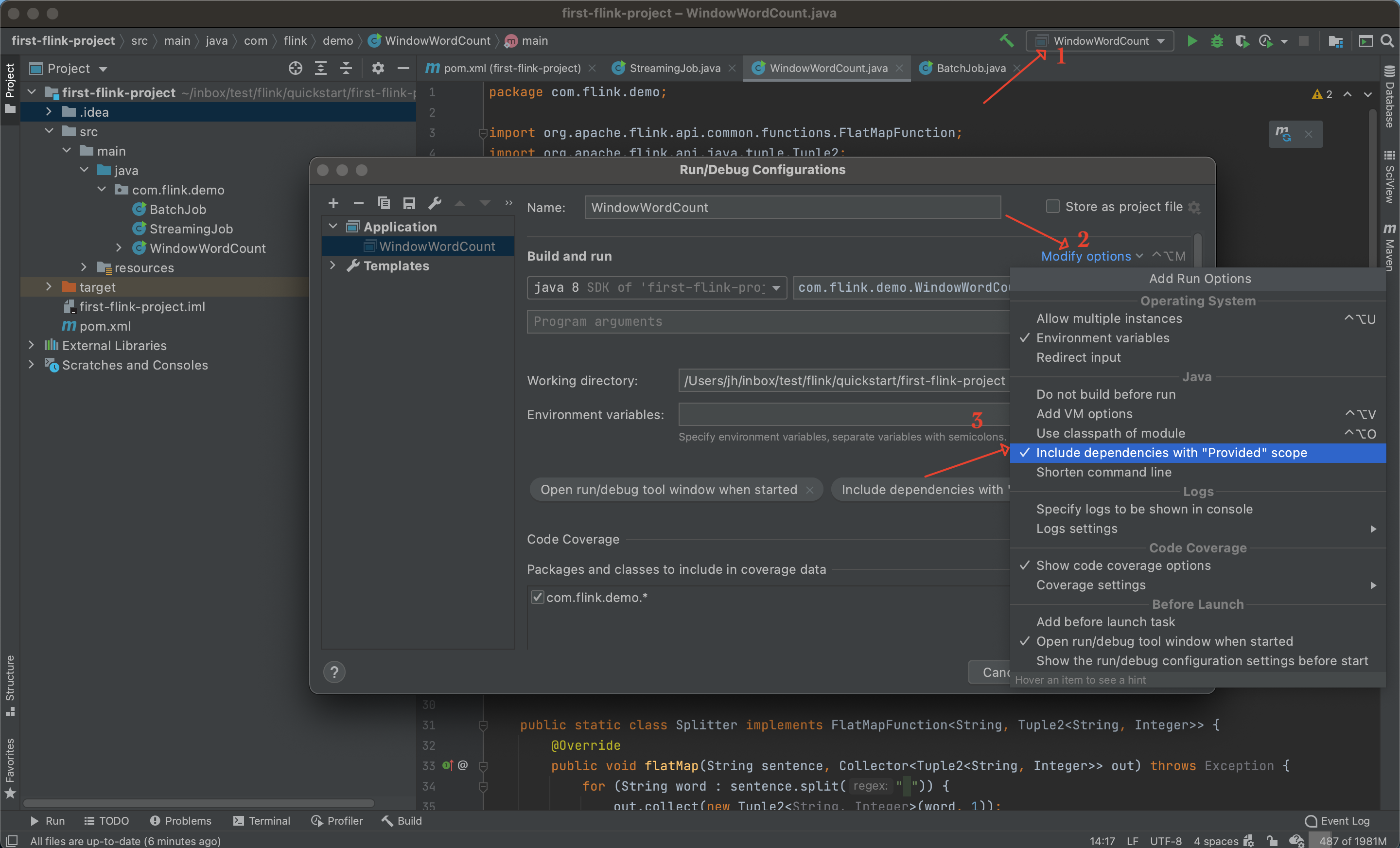 Include dependencies with "Provided" scope