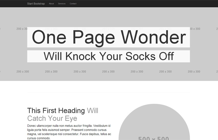 Free One Page Website Theme for Bootstrap