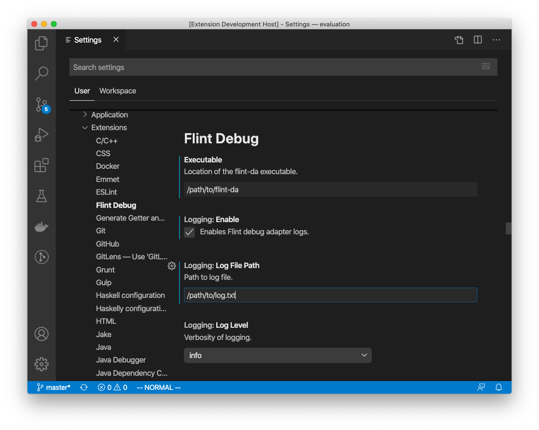 vscode settings