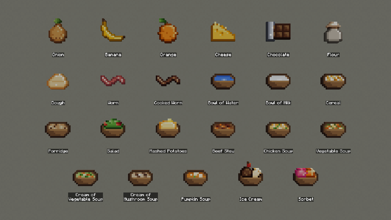 New foods, bowls and soups