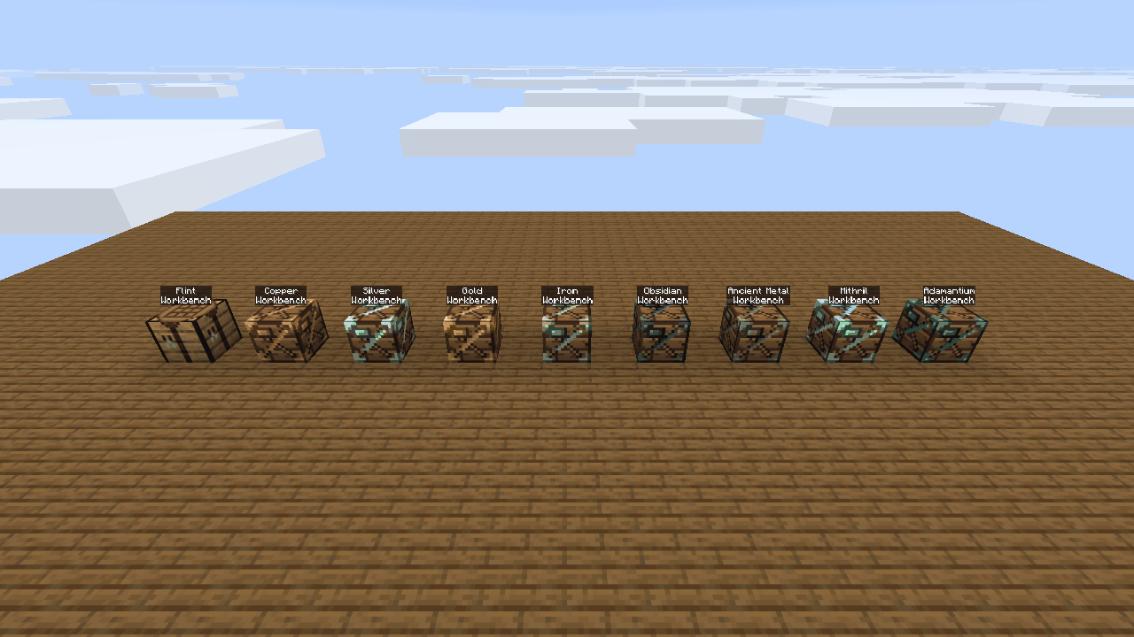 The nine workbenches that gate each metal tier