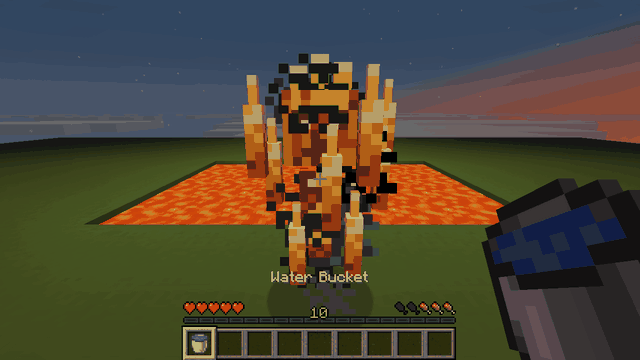 A water bucket or bowl hurts a Fire Elemental and empties