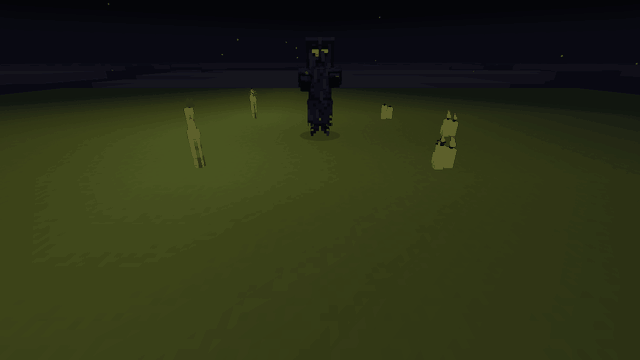 A Shadow blows out candles and breaks torches around it