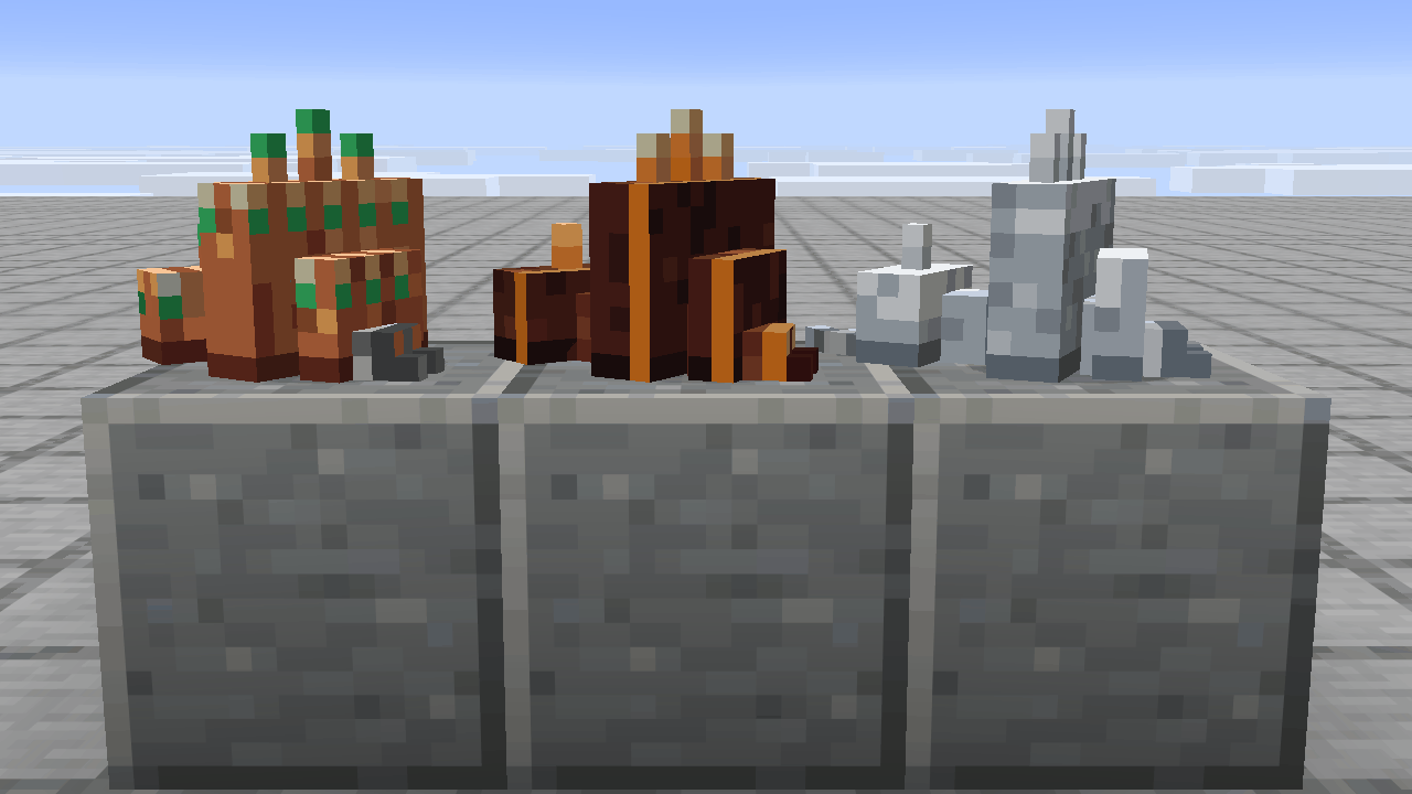 Silverfish variants: hoary silverfish, netherspawn and copperspine