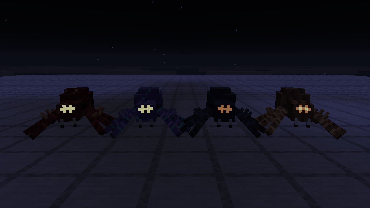Spider eyes glowing in the dark