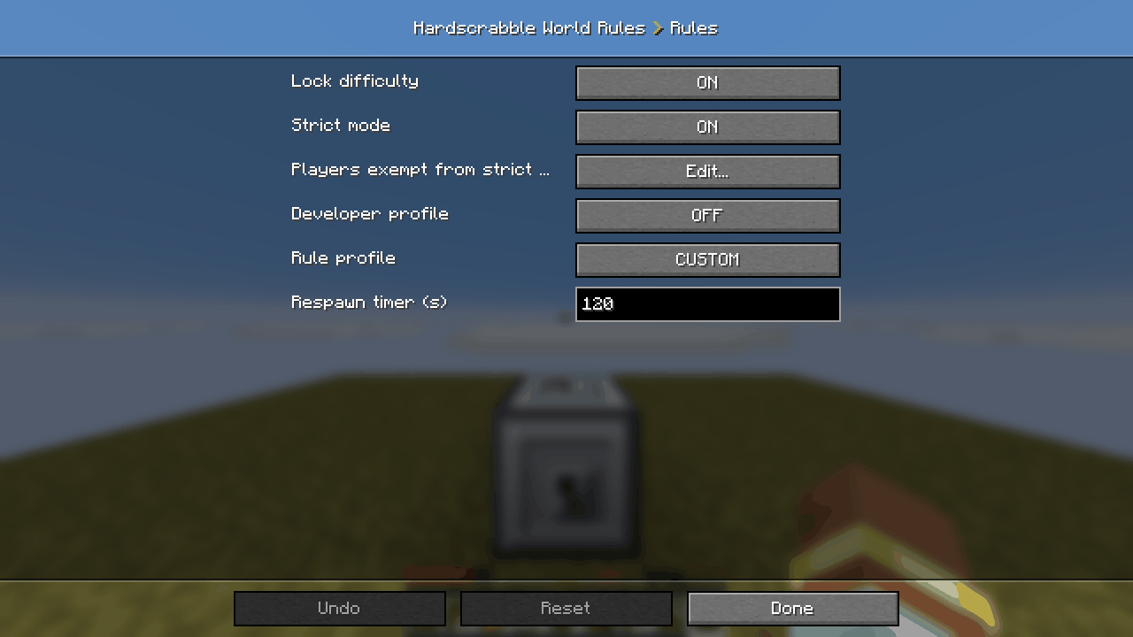 In-game config editor (synced rules section)
