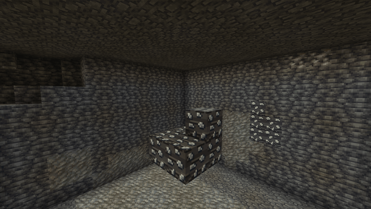 Mithril ore, deep in the Overworld (surrounding rock removed)