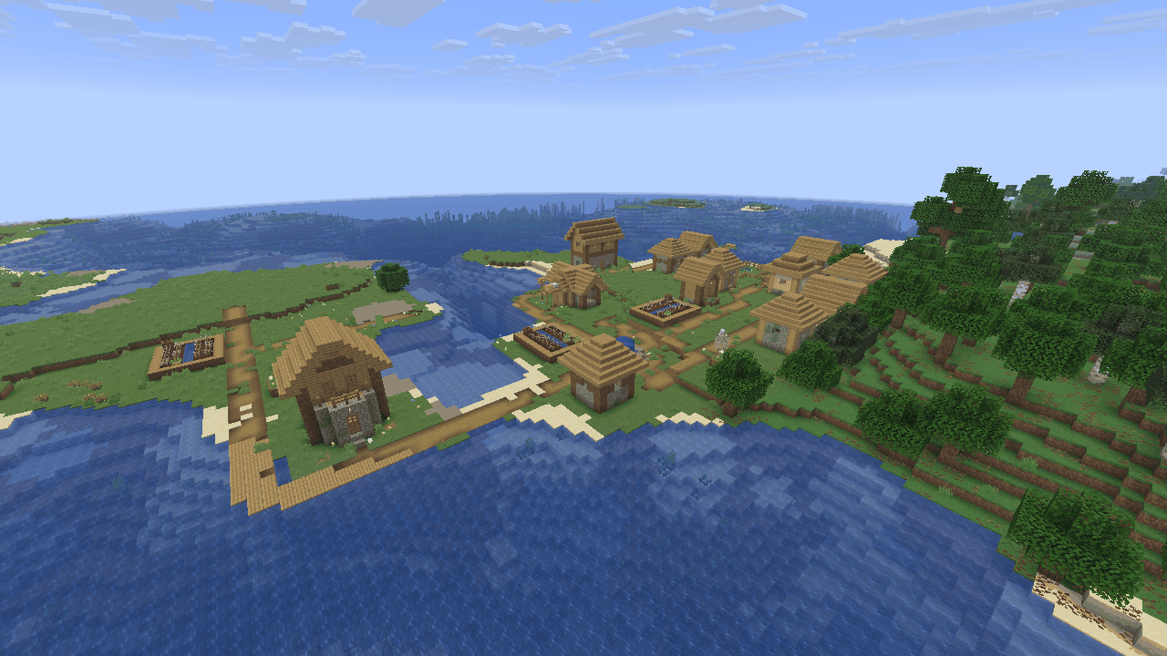 Villages generate only once an iron pickaxe has been crafted, and are abandoned
