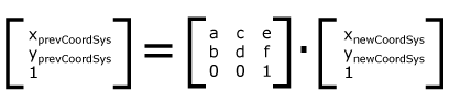 3-by-3 transformation matrix