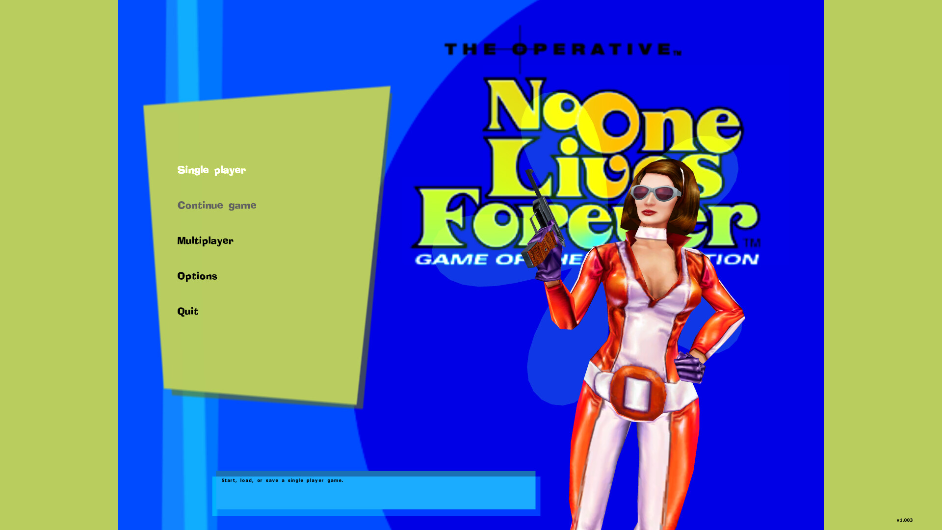 The main menu