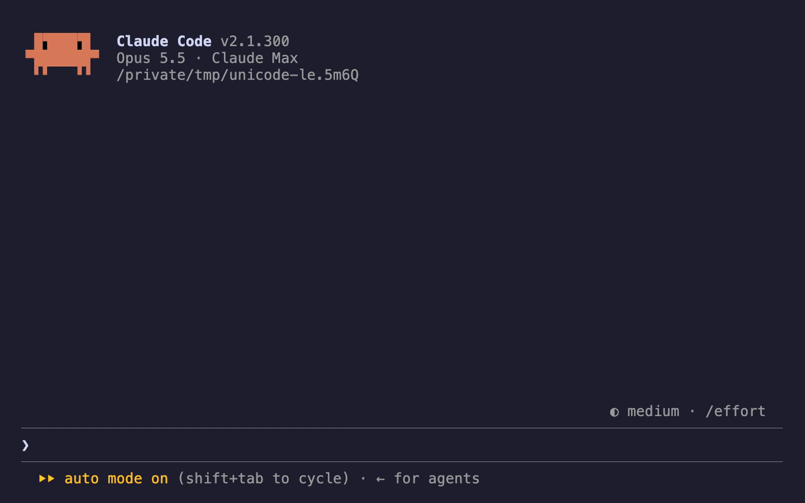 An agent in Claude Code calling the unicode-le MCP server