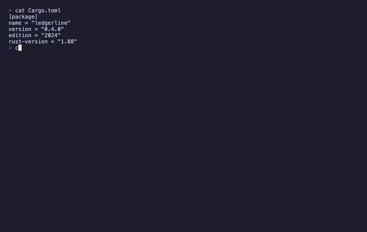 versions-le in a terminal