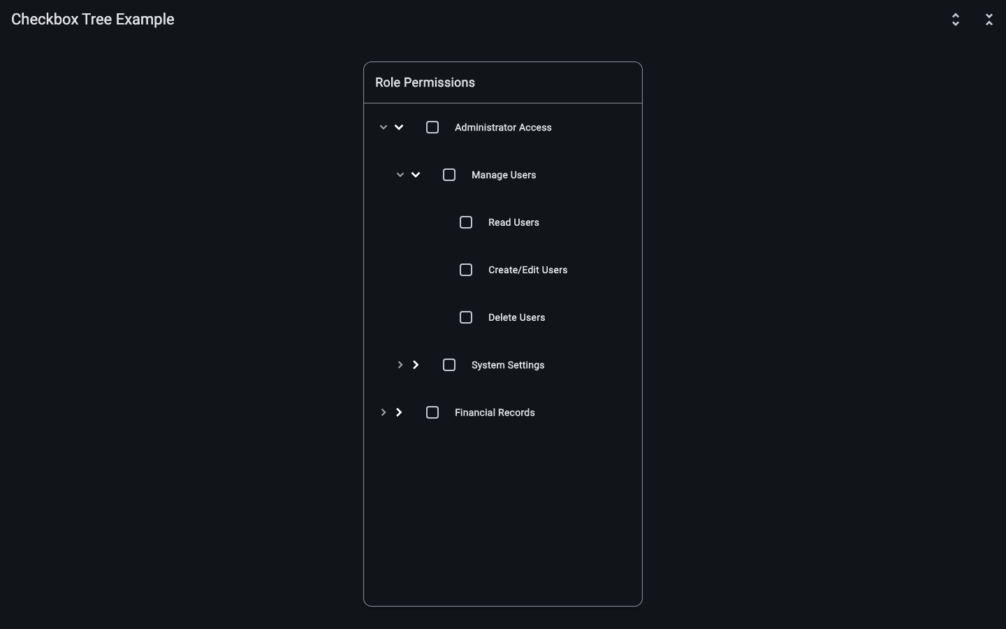 Checkbox state example on macOS desktop layout