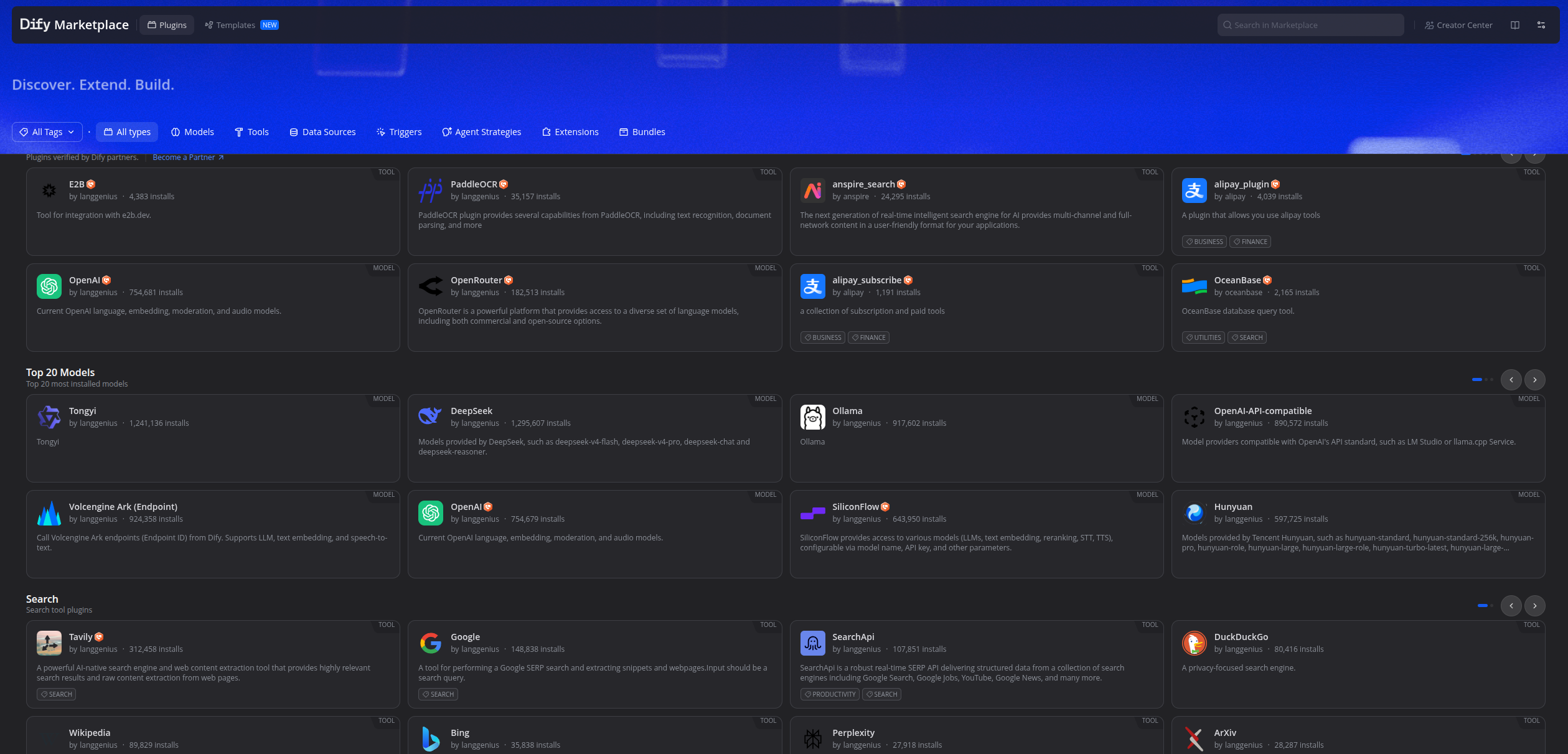 Dify plugin marketplace