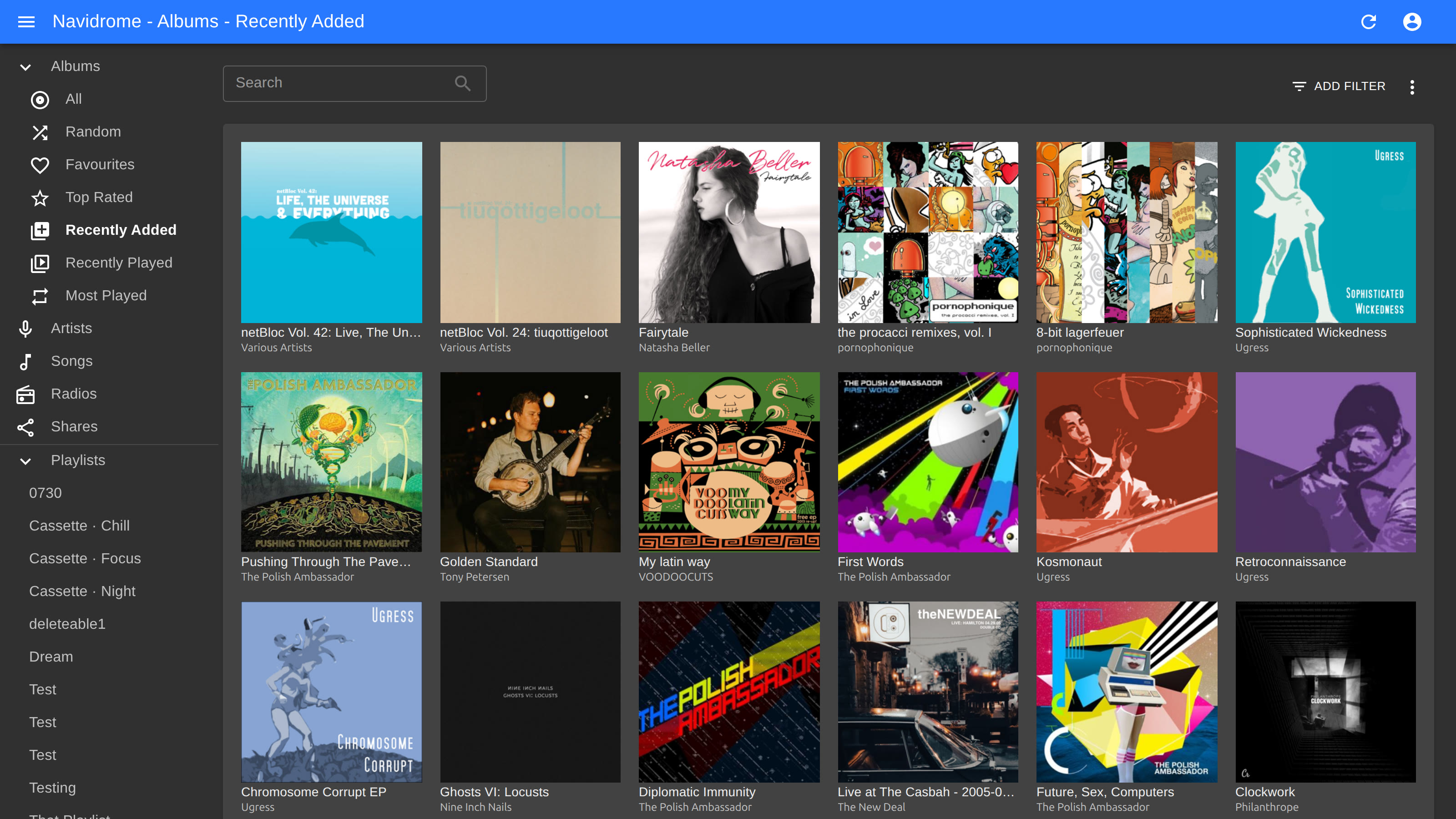 Navidrome album library