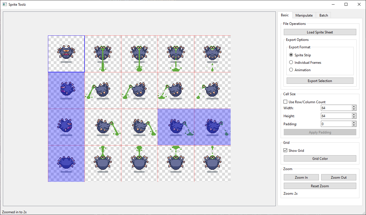 Sprite Toolz - Main options Screenshot