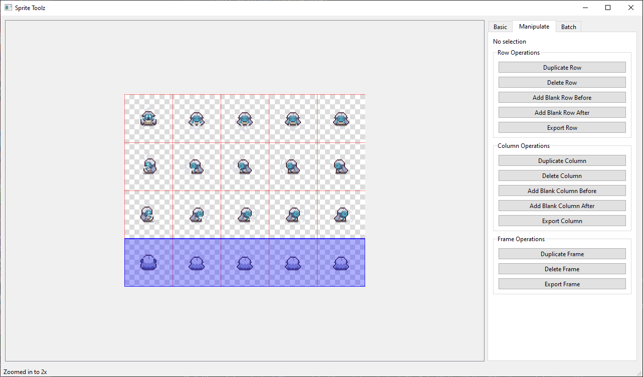 Sprite Toolz - Manipulation options Screenshot