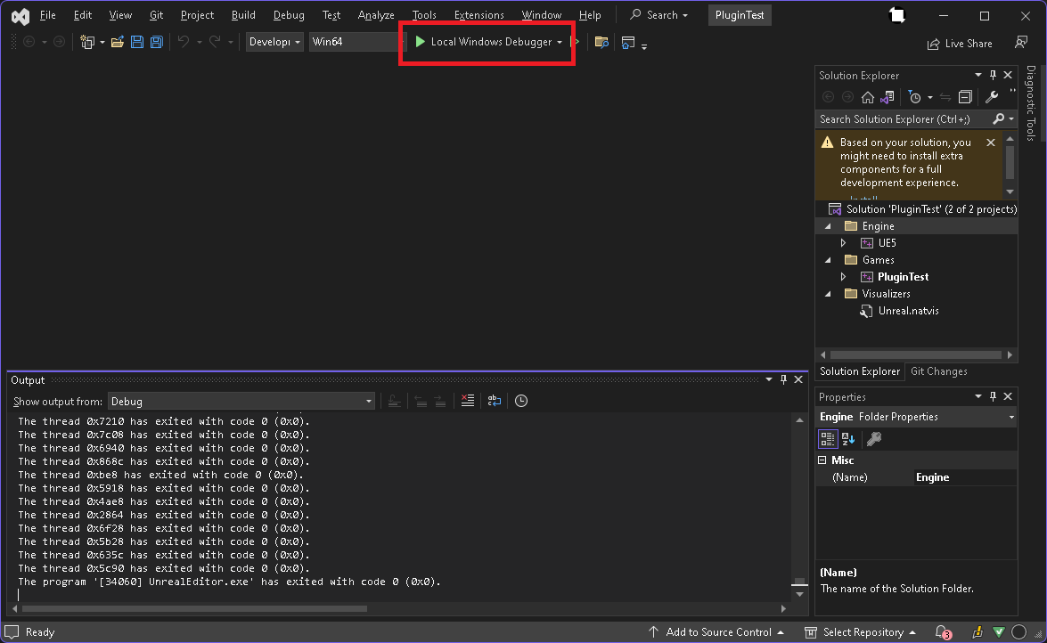 run editor on visualstudio