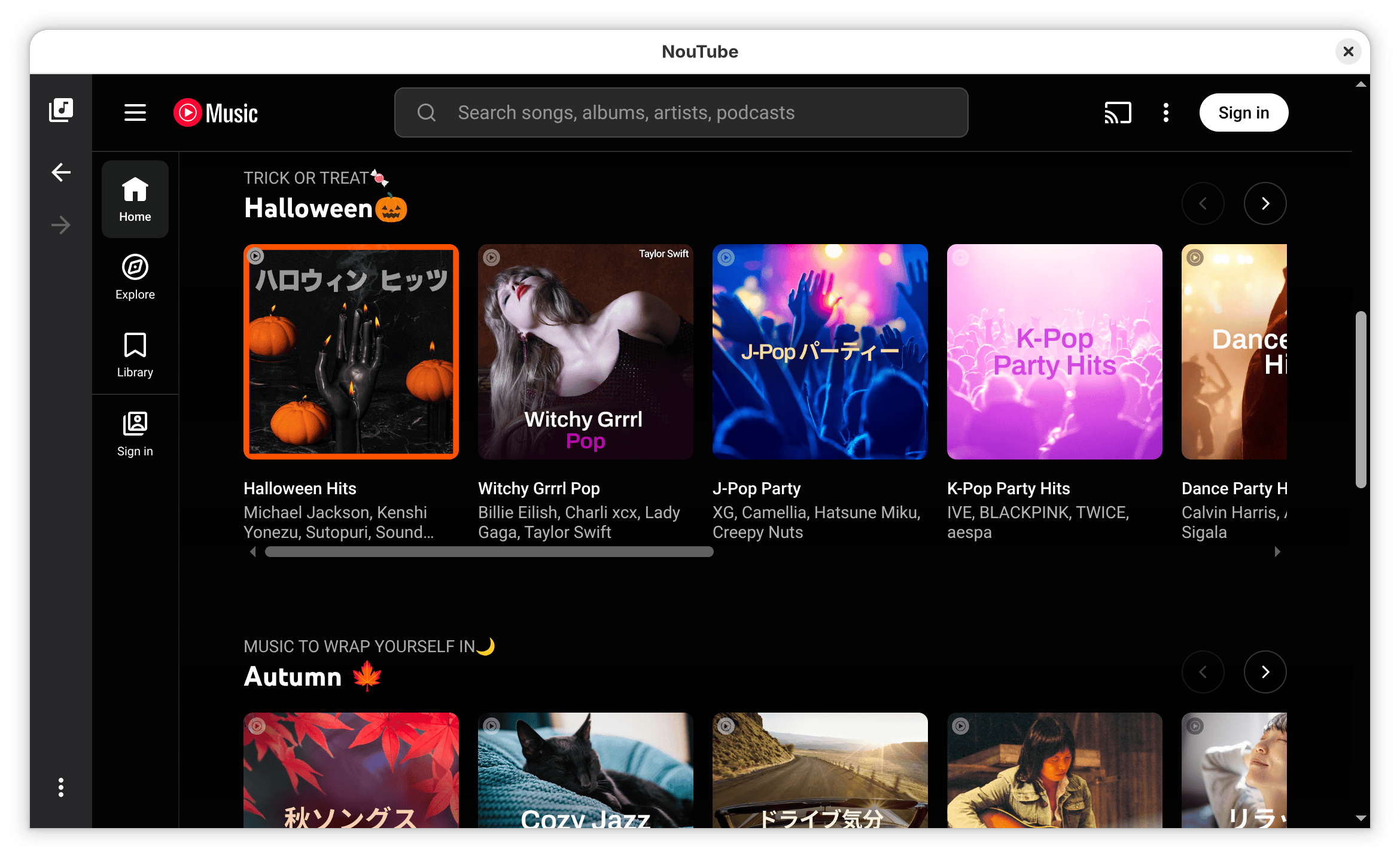 NouTube Desktop YouTube Music screenshot