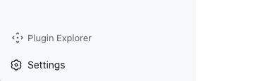 Plugin Explorer sidebar entry