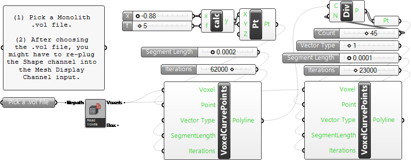 Voxel2GCodeGH Voxel Workflow.