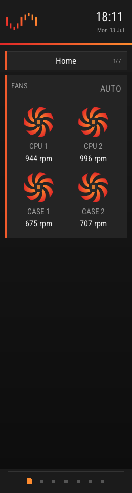 Animated fan dials