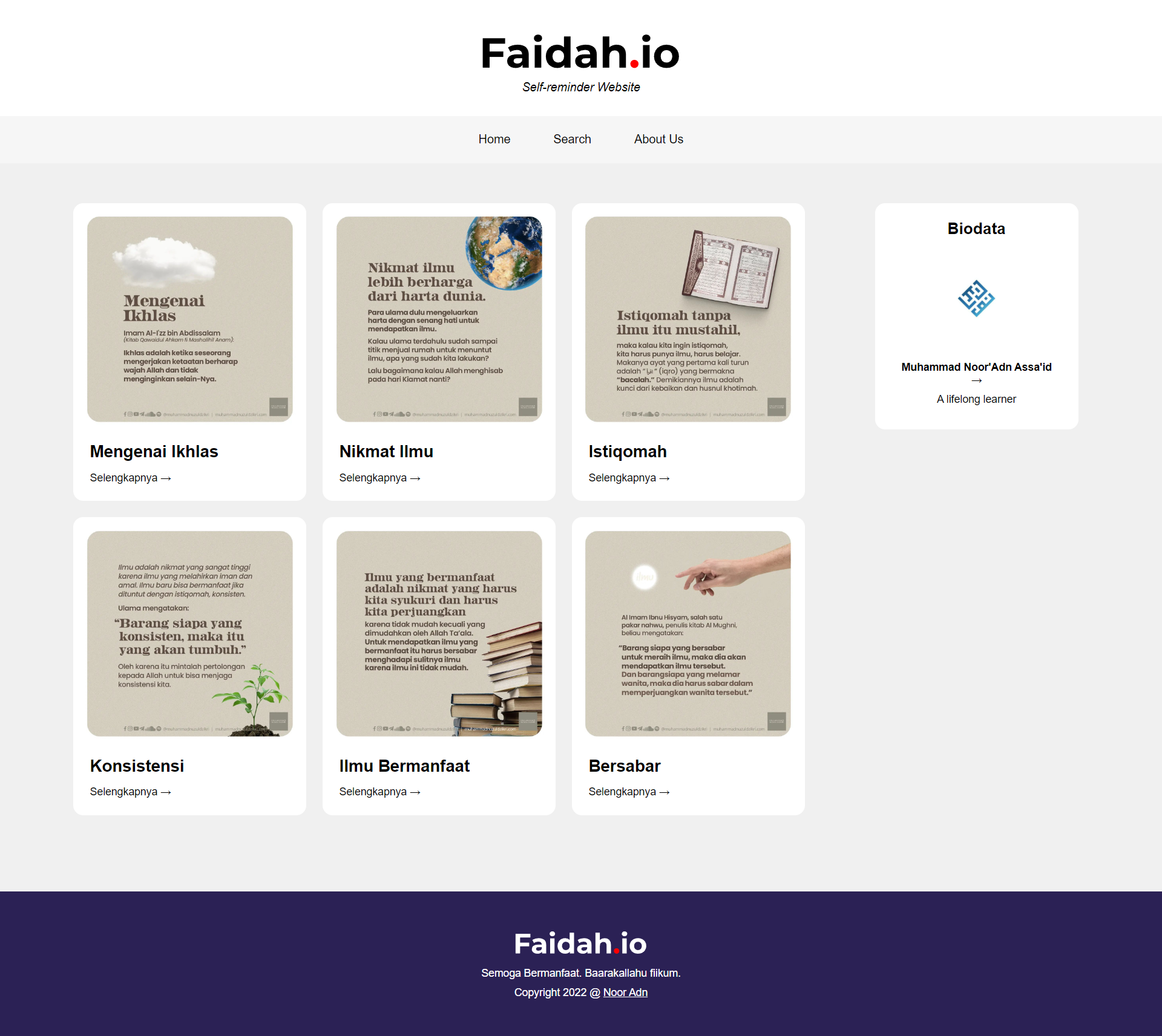 Faidah.io Page Preview Image