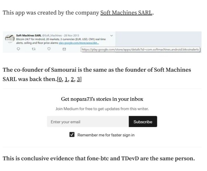 The SamouraiLeaks conclusion that fone-btc and TDevD were the same person