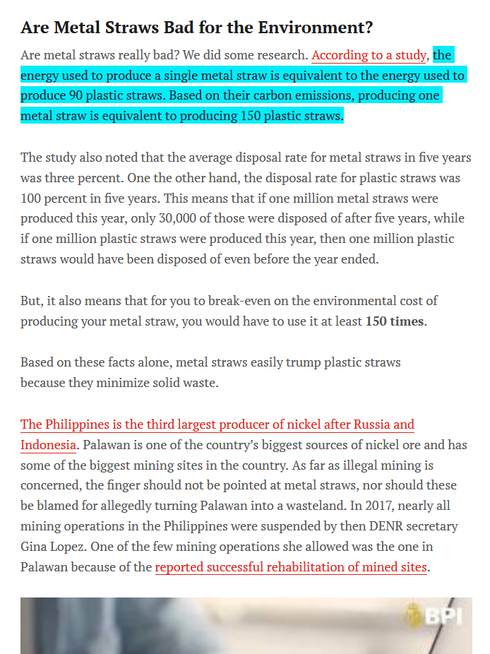 article metal straws taking more energy