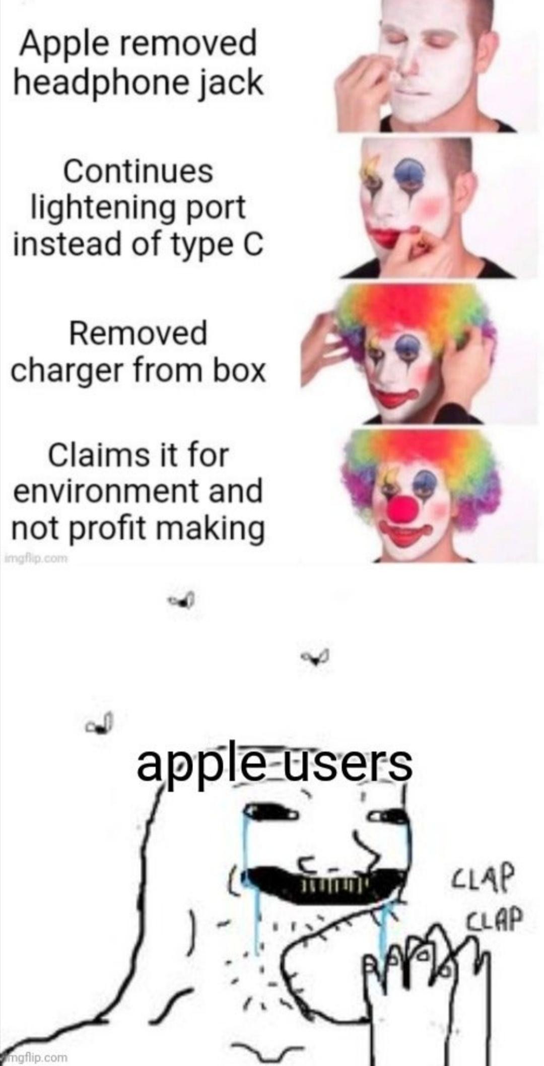 meme eco friendly apple clown