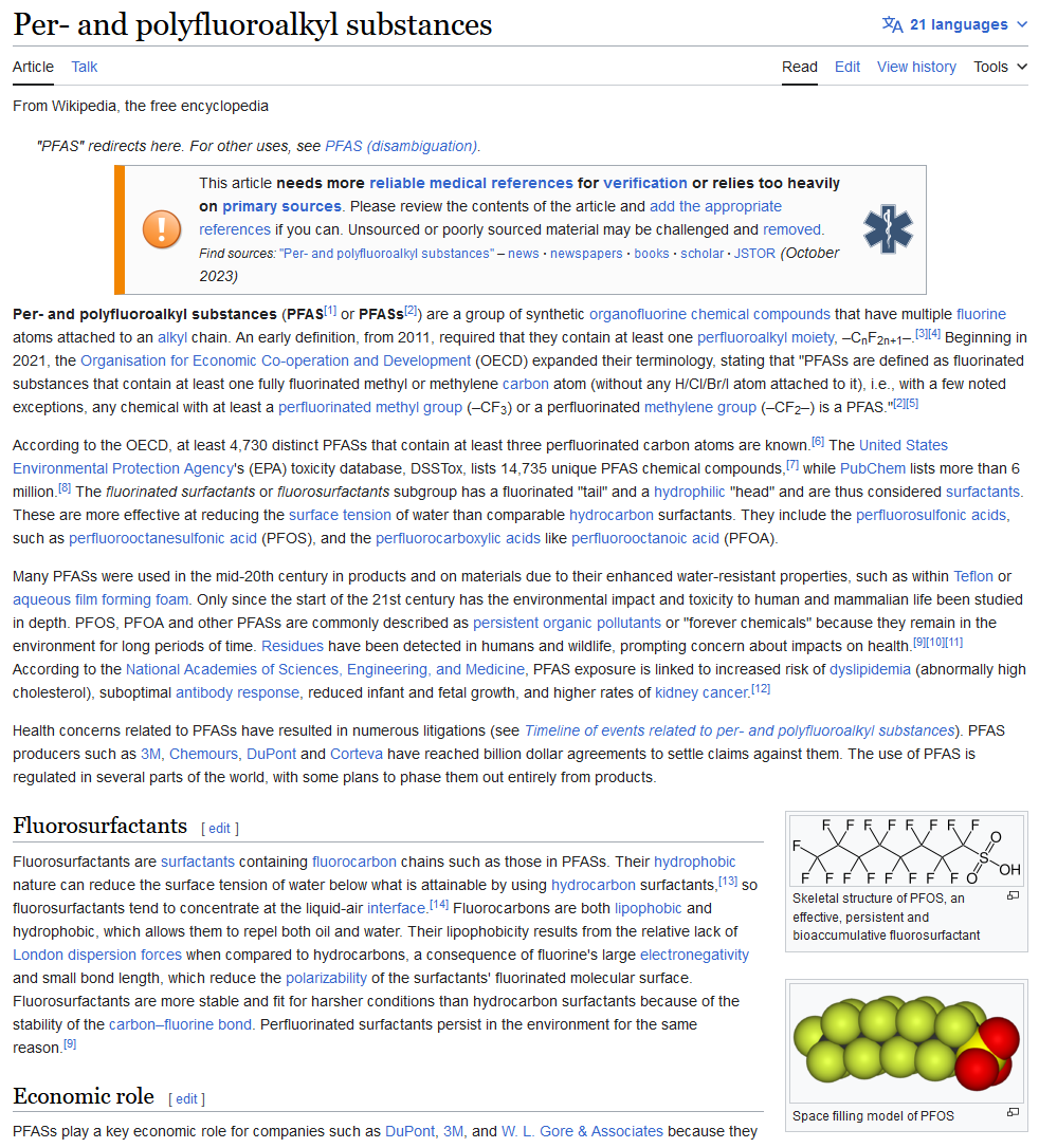 wikipedia pfas